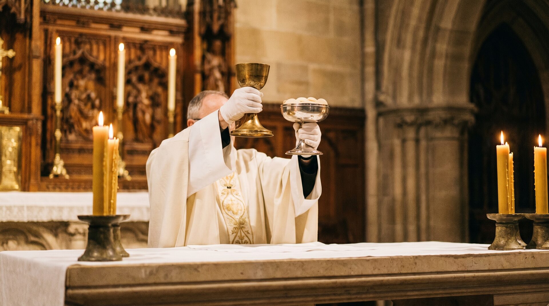 The Eucharist celebrated at the Cathedral altar